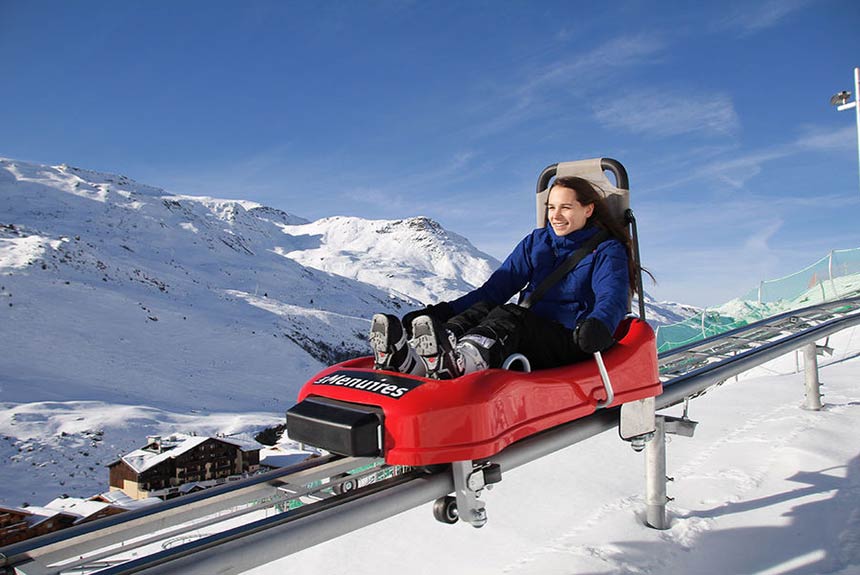 Take the family to the speed mountain ride in Les Menuires at Easter