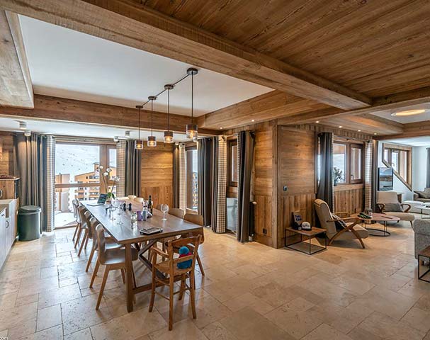 Chalets Cocoon Val Thorens - Large open plan dining rooms are a perfect place to entertain groups of family and friends.