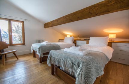 Beautiful chalet bedroom with en-suite